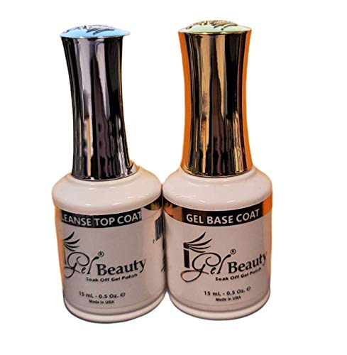 IGEL No-Wipe Top & Base Coat Gel Nail Polish Kit 0.5 oz - Long-Lasting Manicure