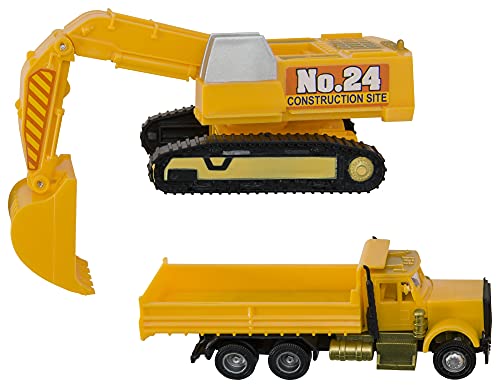 Construction Dig Cake Decoration Set - Dump Truck & Excavator