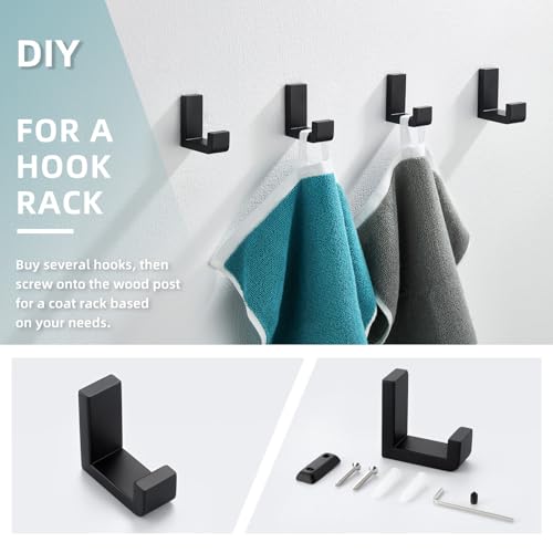 Matte Black SUS304 Stainless Steel Towel Hook for Bathroom