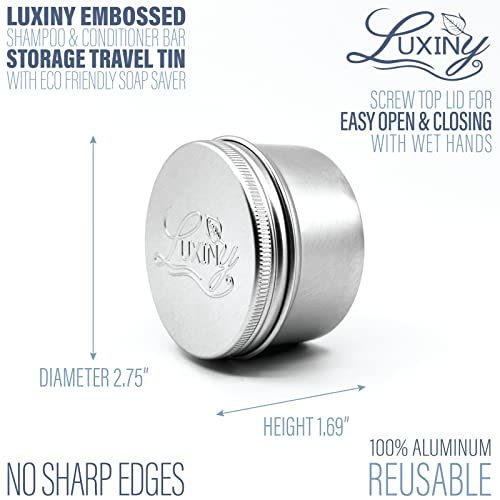 Luxiny Shampoo Bar Holder Tins - Travel Soap Case with Lifts