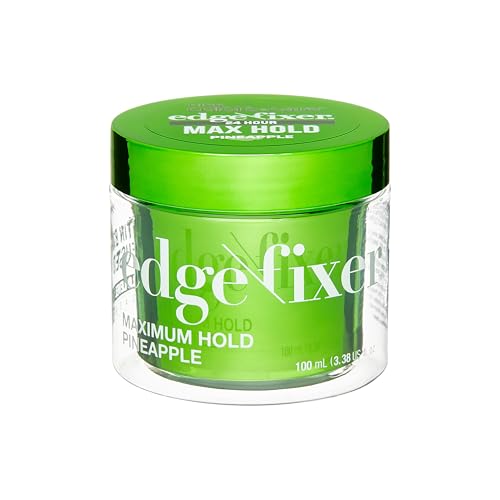 KISS Maximum Hold Edge Fixer - Non-Greasy Gel with Biotin B7, Pineapple Scent, 3.38 oz