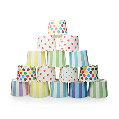 Gabkey Large Paper Cake Baking Cups – Set of 100, 7cm