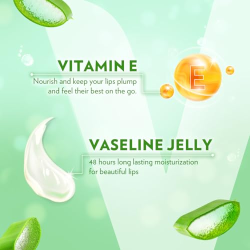 Vaseline Lip Therapy Aloe Vera Stick - 48 Hour Hydration, 2 Pack