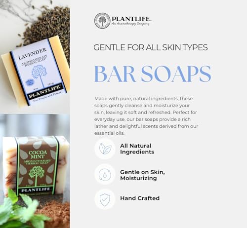Plantlife Lemongrass Natural Bar Soap - Vegan Cold-Processed 2-Pack