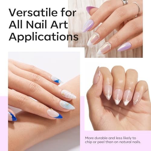 Modelones Short Almond Nail Tips - 510pcs Clear Acrylic Press On