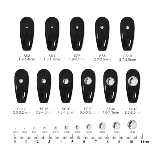 2000pcs SS20 Flatback Glass Rhinestones for Nail Art & Crafts