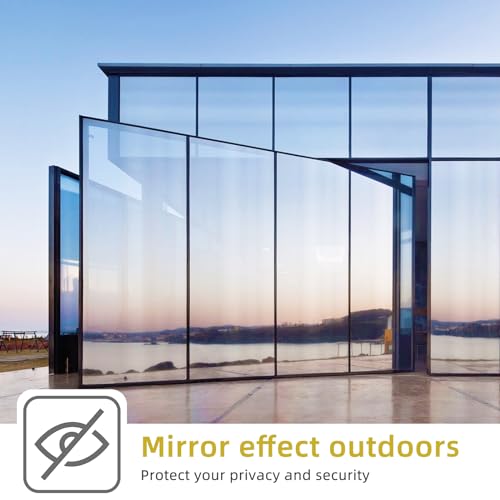 One Way Privacy Window Film - Red Mirror Tint, 17.5in x 6.5ft