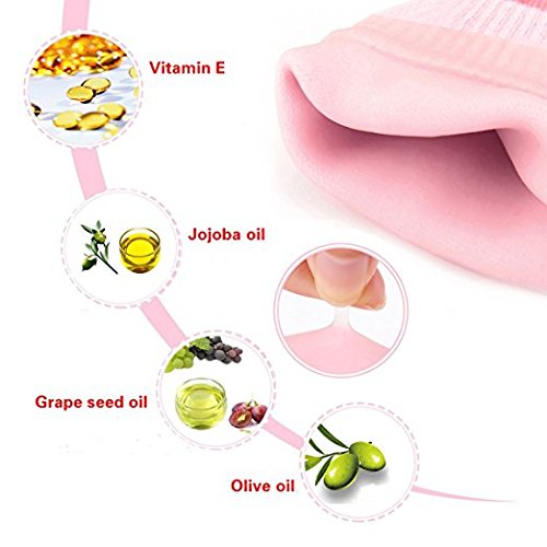 Moisturizing Gel Socks for Foot Care - Blue & Pink, 2 Pairs