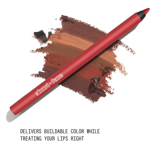 aboutface Matte Fix Lip Pencil - Bright Cherry Red | Long-Lasting Color
