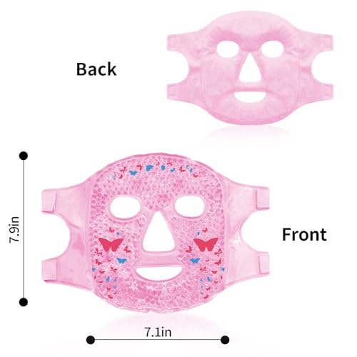 CONBELLA Reusable Gel Face Mask for Hot & Cold Therapy, 2 Pack