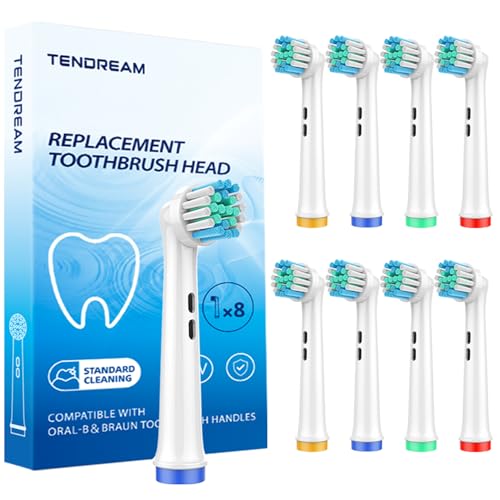 8-Pack Oral-B Compatible Toothbrush Heads with DuPont Bristles