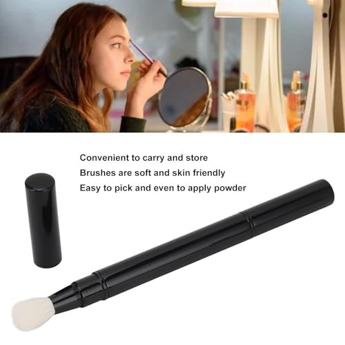 Dual Ended Eyeshadow Brush with Cap - Travel-Friendly Blending Tool