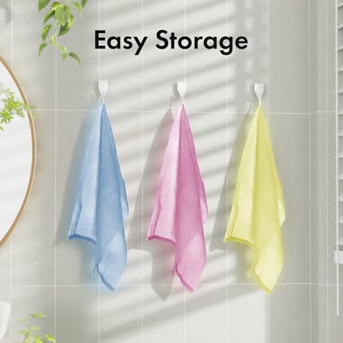 Bathway Exfoliating Washcloth Set - 36.81-Inch Back Scrubber Towel