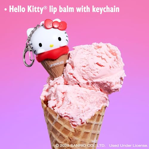 Lip Smacker Hello Kitty Ice Cream Flavored Lip Balm Pack of 2 – Moisturizing & Cruelty-Free