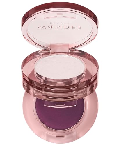 Wander Beauty Double Date Eye Shadow Duo - Wink/BAE (0.04oz x 2) Satin Shimmer, Purple & Plum