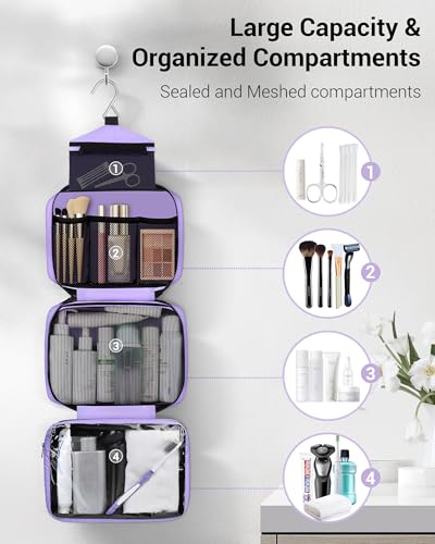 Maliton Hanging Travel Toiletry Bag - Waterproof Hygiene Organizer