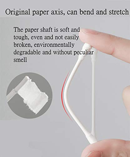 HNRLOY Cotton Swabs 800 Pieces - Double-Pointed Tips, 4 Packs of 200, Personal & Electronics Cleaning