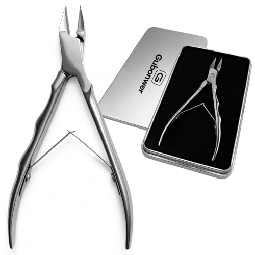 Gubonwer Straight Blade Heavy-Duty Toenail Clippers for Thick Nails – Wide Jaw, Engraved Stainless Steel