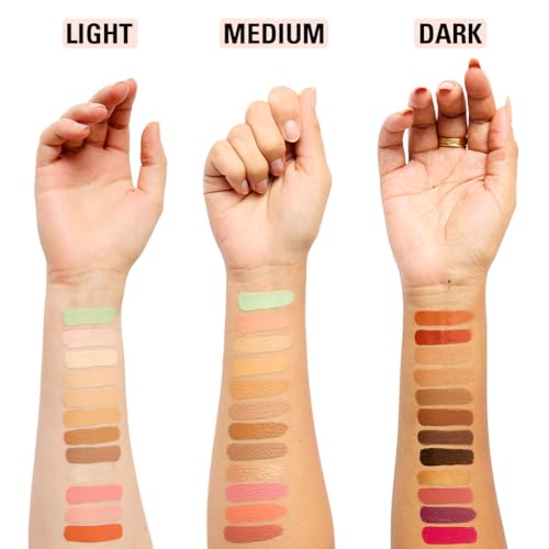 Revolution Everything Base Face Icon Complexion Palette, Multi-Use Cream Contour, Concealer, Corrector, Highlighter & Blush Kit, Vegan & Cruelty-Free, Light