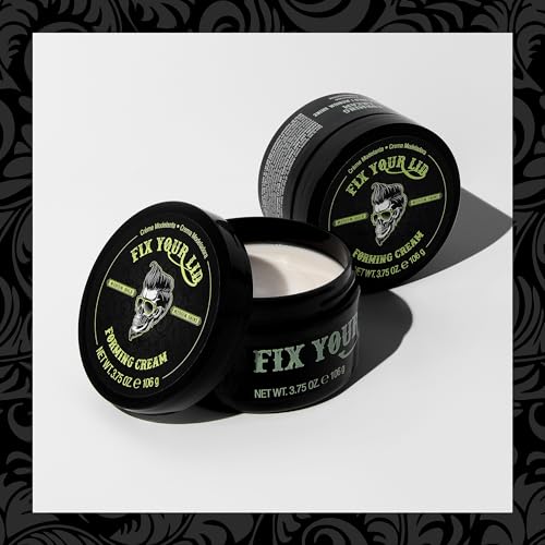 Fix Your Lid Medium Hold Styling Cream for Men, 3.75 oz + 1.7 oz
