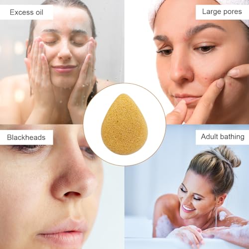Natural Konjac Facial Sponge 4-Pack - Soft & Gentle Face Scrubber
