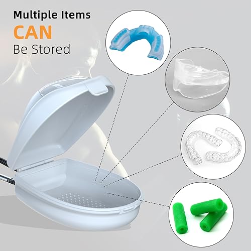 ARGOMAX Ventilated Sports Mouthguard Case with Carabiner - Durable Holder