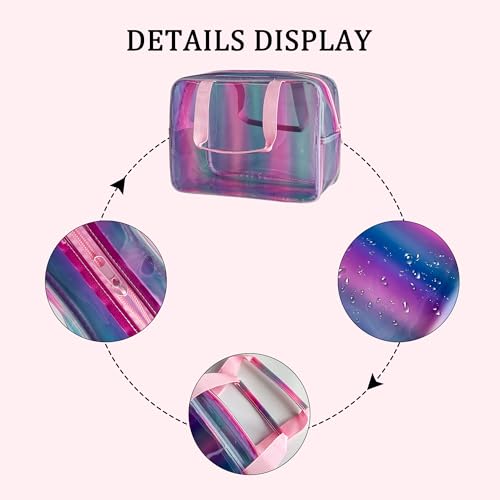 TotePrint Iridescent Waterproof TPU Travel Toiletry Bag Set (2-Piece)