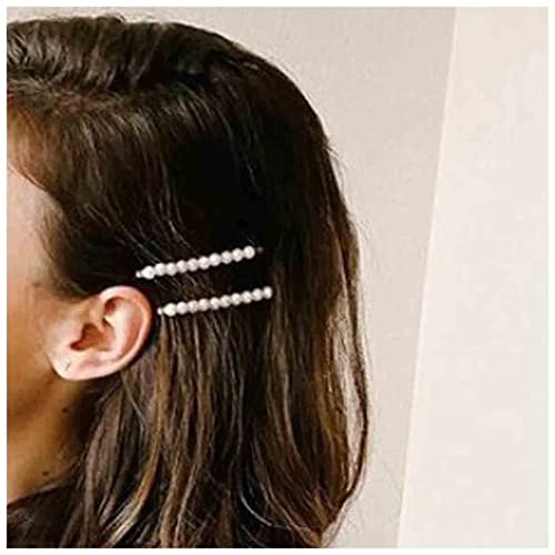 Silver Pearl Hair Clips Set - Vintage Bobby Pins for Women & Girls, 2 Pack