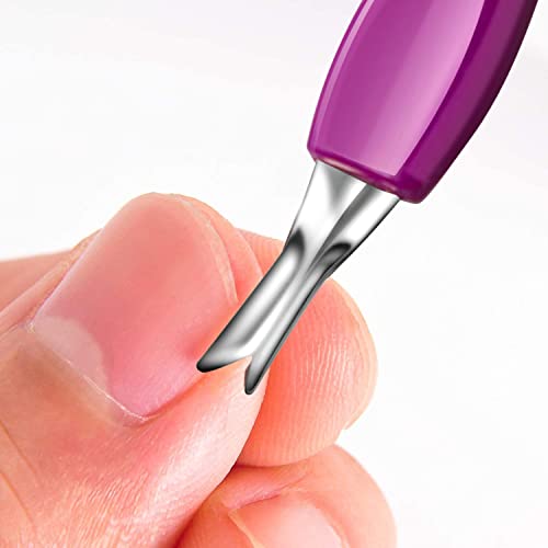 Cuticle Pusher & Trimmer 12Pcs V-Shaped Nails Tool Set for Manicure & Pedicure