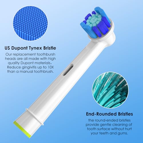 Voguish Replacement Electric Toothbrush Heads for Oral B - 8 Pack