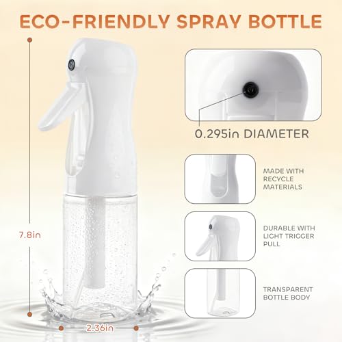 AMOMELA 2-Pack Continuous Spray Bottle for Hair & Plants - 200ml
