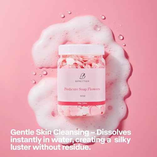 Pink Pedicure Soap Flower Sheets for Softening Feet & Spa Relaxation