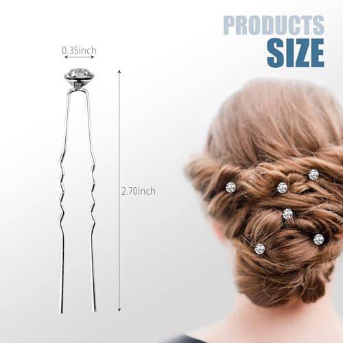 10 Pcs Bridal Hair Clips for Wedding & Special Occasions - Rhinestone Hair Accessories