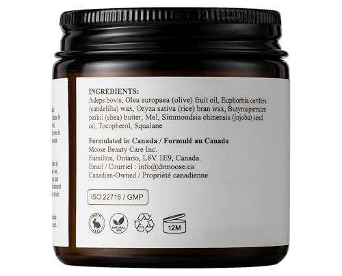 DRMOOSE Beef Tallow & Honey Balm – Hydrating Body Butter for Face & Body, 120g