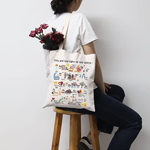Bible Alphabet Tote Bag - Perfect Gift for Christian Teachers & Pastors' Wives