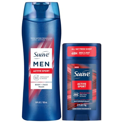 Suave Men's Body Wash & Antiperspirant Set - Active Sport