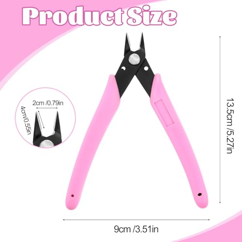 Pink Rhinestone Remover Nail Pliers - Stainless Steel 5 Inch