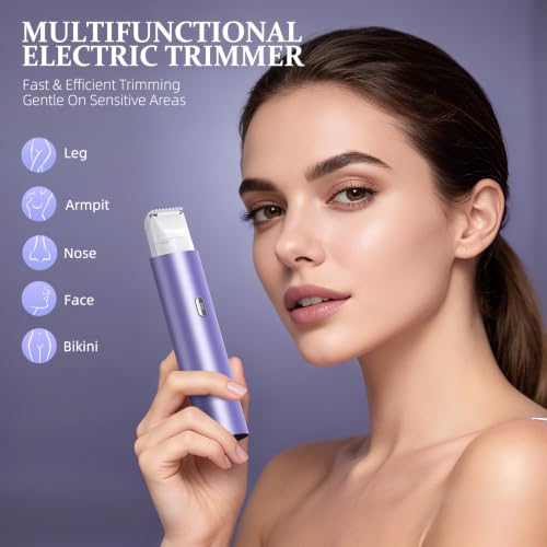 NIPOO Waterproof Bikini Trimmer for Women - Dual Head Electric Razor