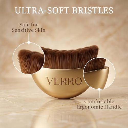 VERRO Gold Lymphatic Face Brush Set - 2 Pack for Sculpting & Drainage