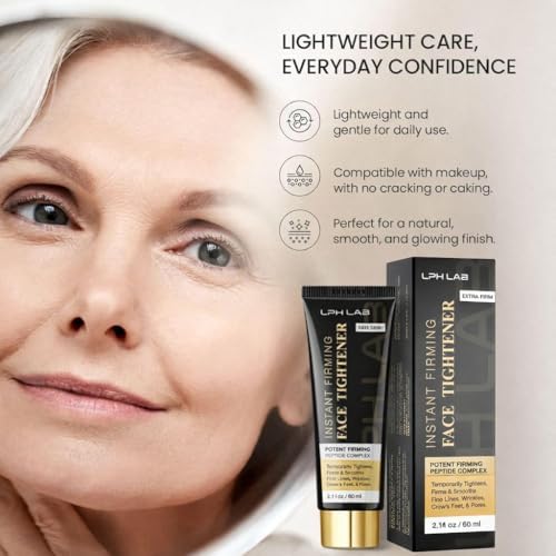 Instant Face Lift Cream - Temporary Tightening Solution for Mature Skin 50+ | Visibly Firms & Smooths Wrinkles