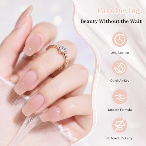 OpenLive 16.5ml Jelly Nude Nail Polish - Quick Dry, High Gloss