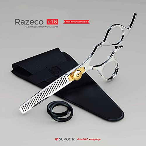 Suvorna 6.5” Polished Steel Thinning Shears for Hair Cutting