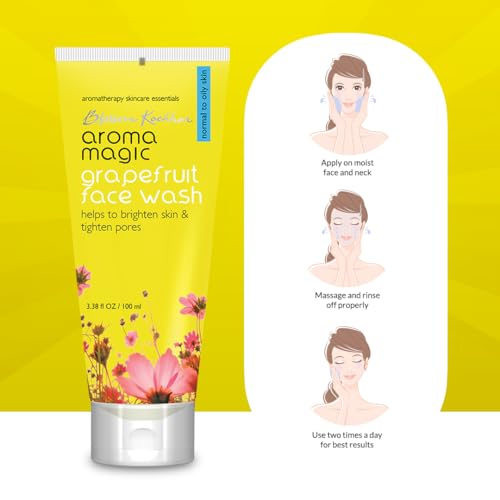 Aroma Magic Grapefruit Face Wash - Daily Oil-Control Cleanser for Normal to Oily Skin, Pore Tightening & Refreshing 100ml