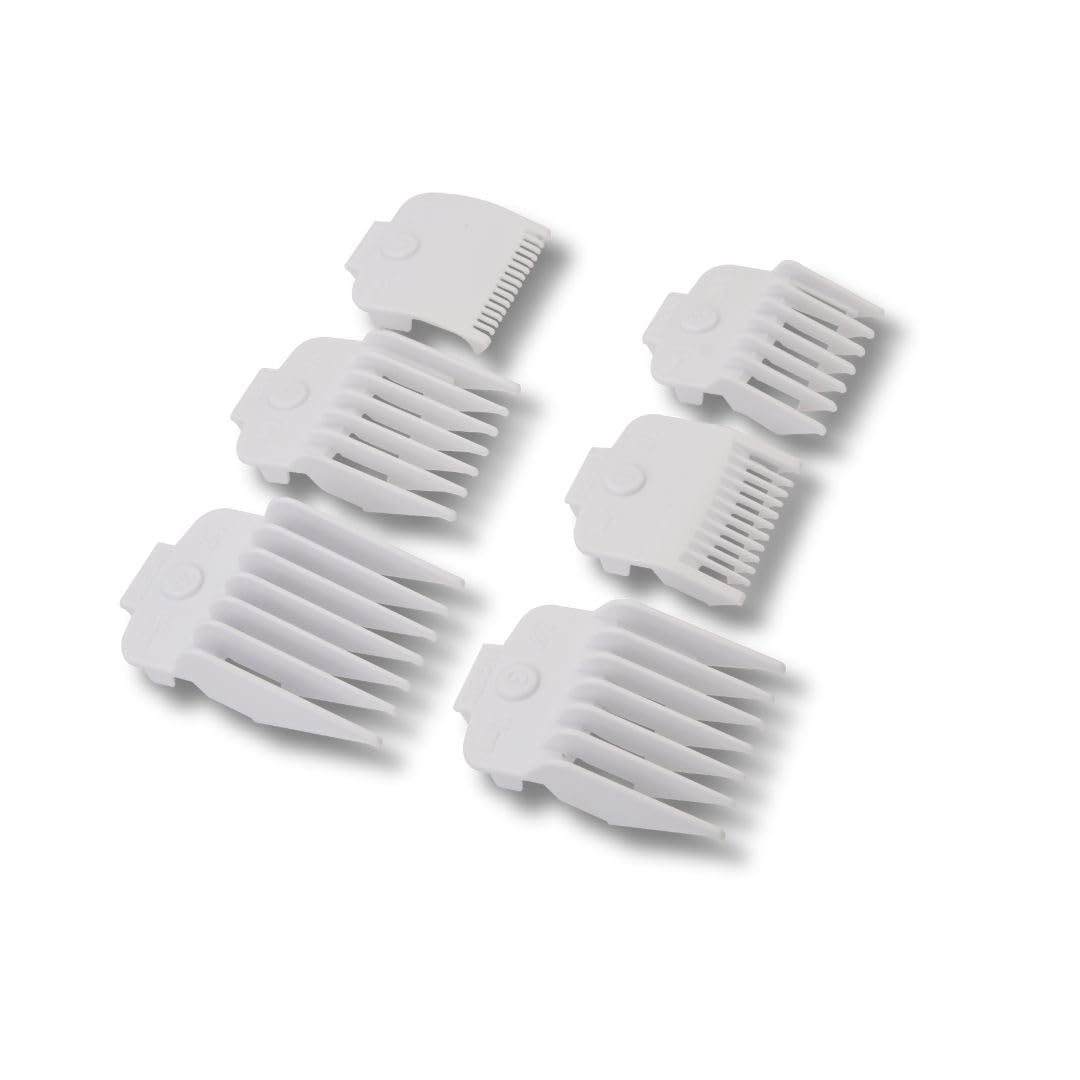 Professional Hair Cutting Combs - TPOB SLIME Guards for Precision Styling | 6 Lengths, Black