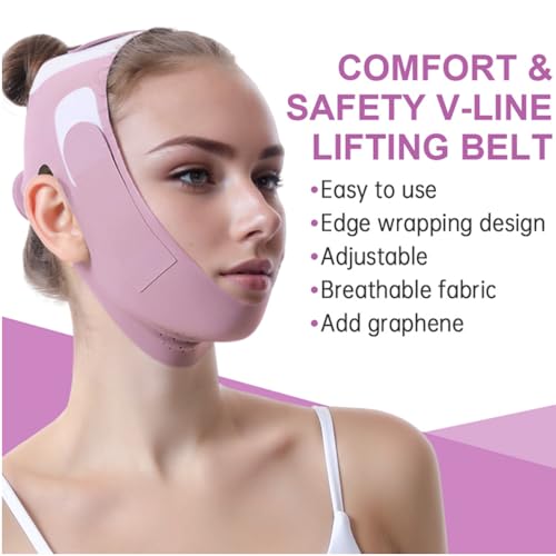 ROWMATE Graphene V-Line Chin Strap Mask for Double Chin Reduction