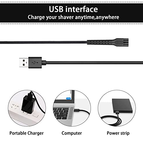 USB Replacement Charging Cord for Wahl Clippers, Finale & Vanish Shavers