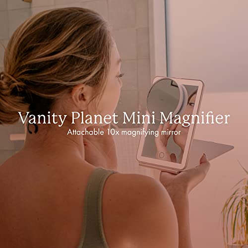 Vanity Planet Mini 10x Magnifying Travel Mirror with Suction Mount