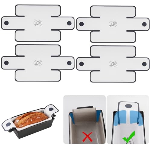 NiHome Silicone Bread Sling 4-Pack - Nonstick Loaf Pan Liners