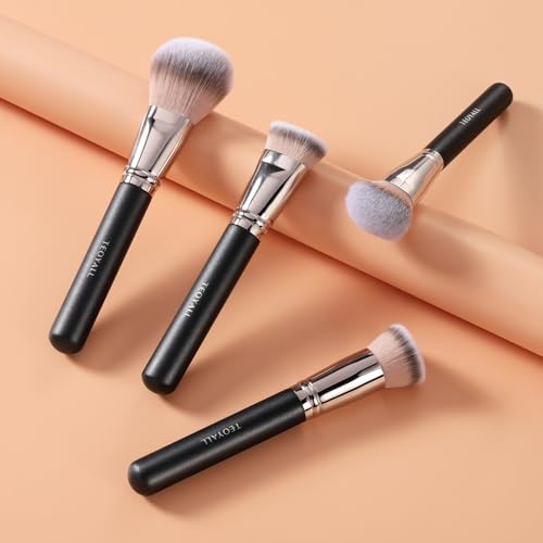 TEOYALL Kabuki Foundation Brush - Flat Top Buffing Brush for Liquid