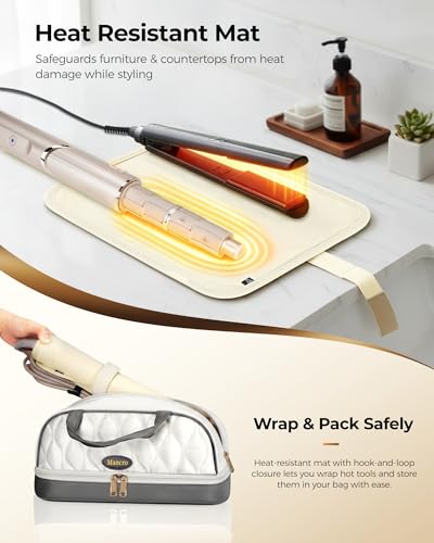 Mancro Quilted Travel Case for Shark FlexStyle & Dyson Airwrap